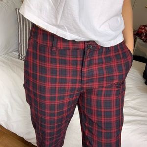 h&m • plaid trouser pants